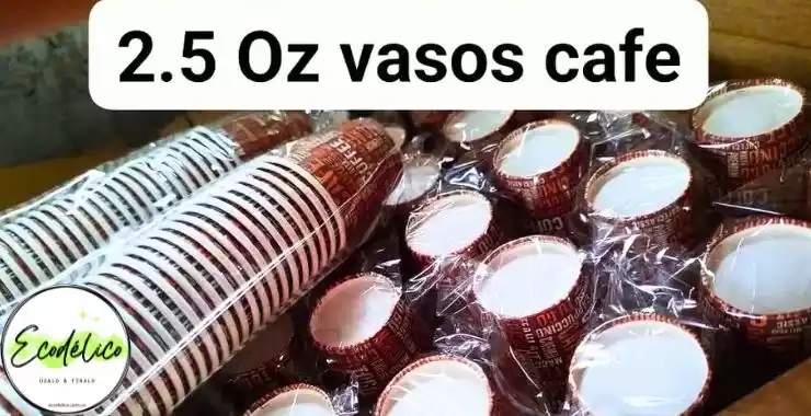 Vasos de 2.5 onzas de cartón