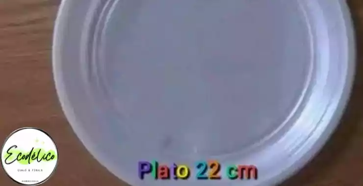 Plato de 22 cm desechable