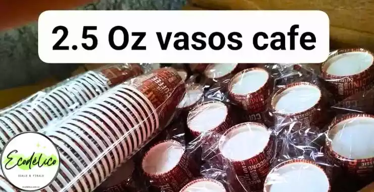 Vasos de 2.5 onzas para café